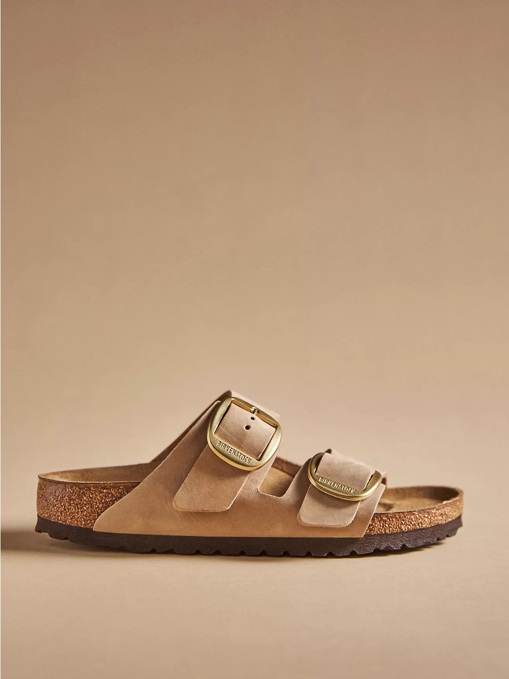 New Birkenstock Arizona Big Buckle Nubuck Sandals Sandcastle - Picture 2 of 6